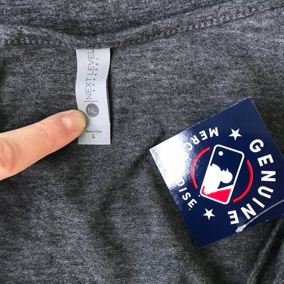 Houston Astros Top Womens Large Gray Tank Shirt Baseball‎ Jersey Stretch Basic - Picture 6 of 8